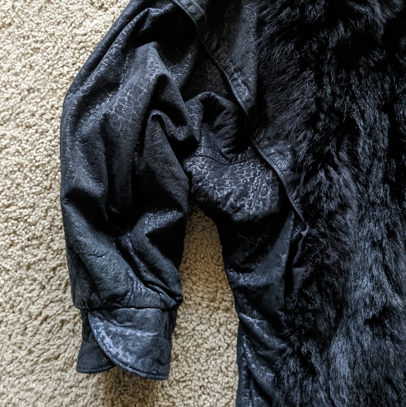 J. Percy for Marvin Richards 1980's Leather/Fur Bomber Jacket sz M - Picture 3 of 10